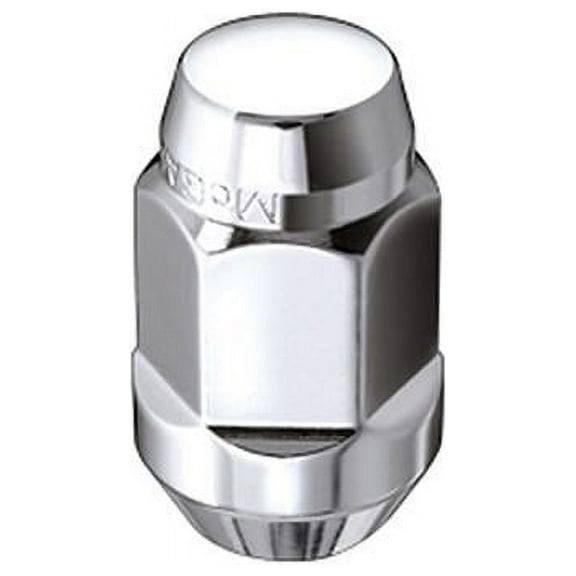 McGard Hex Lug Nut (Cone Seat Bulge Style) M14X1.5 / 13/16 Hex / 1.945in. L (Box of 100) - Chrome