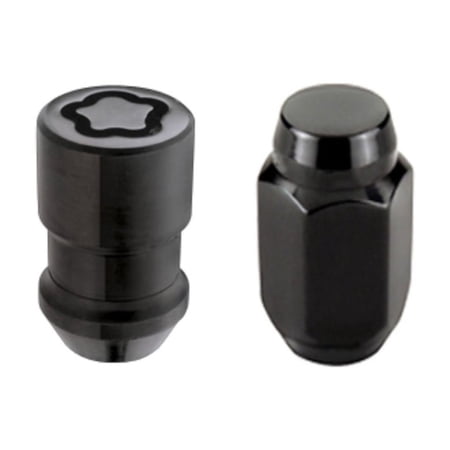 McGard For Lexus RX330 2005 2006 Lug Nuts | Chrome With Black PVD | M12 By 1.25 Thread Size | 13/16 Inches Hex Size | 1.50 Inches Overall Length | Cone Seat Nut Style | Sold As A Kit