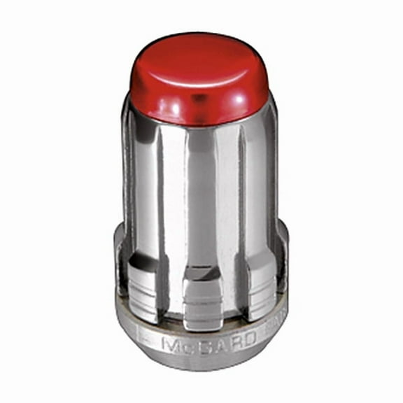 McGard SplineDrive Lug Nut (Cone Seat) 1/2-20 / 1.60in. Length (Box of 50) - Red