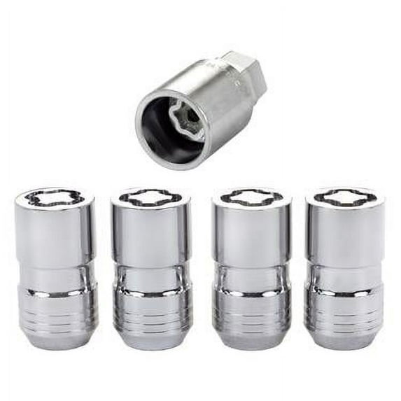 McGard Wheel Access-McGard 24215 Cone Seat Wheel Lug Nut Lock Set, M14 x 1.5 Thread, 1.639" Length, Set of 4