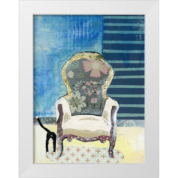 McGee, Jenny 12x14 White Modern Wood Framed Museum Art Print Titled - Comfy Chair