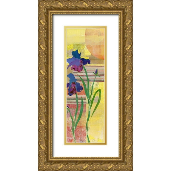 McGee, Jenny 9x18 Gold Ornate Wood Framed with Double Matting Museum Art Print Titled - Iris I