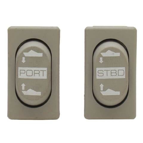 McGill Boat Momentary On-Off-On Rocker Switch | PORT/STBD (Set of 2)