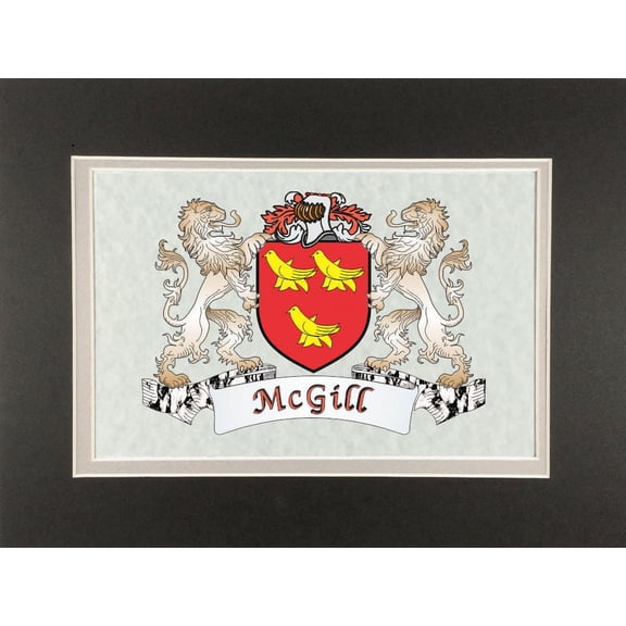 McGill Irish Coat of Arms Print - Frameable 9" x 12"