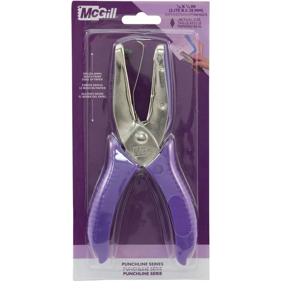 Punchline Medium-Duty 1-Hole Diamond Shape Punch 15 Sheets/20 lb. 823441