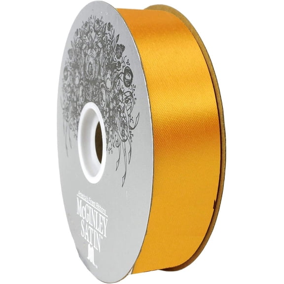McGinley 100 Yards Orange Acetate Satin Ribbon, 1.3" W (282229-035)