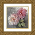 thumbnail image 1 of McGowan, Peter 15x15 Gold Ornate Wood Framed with Double Matting Museum Art Print Titled - Roses on Gray I Crop, 1 of 4