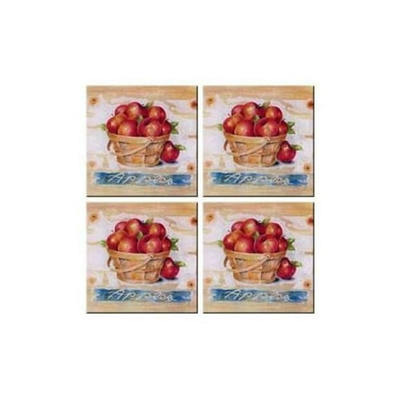 McGowan TT00470 Tuftop Apple Basket Coasters Set of 4