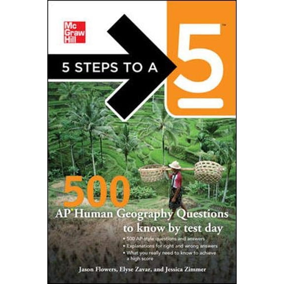 Pre-Owned McGraw-Hill 5 Steps to A 5 500 AP Human Geography Questions to Know by Test Day (Paperback) 0071780769 9780071780766