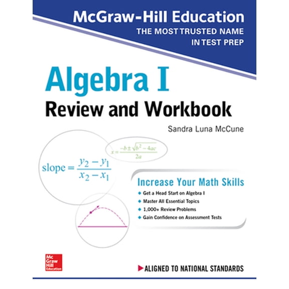 Pre-Owned McGraw-Hill Education Algebra I Review and Workbook (Paperback) 1260128946 9781260128949