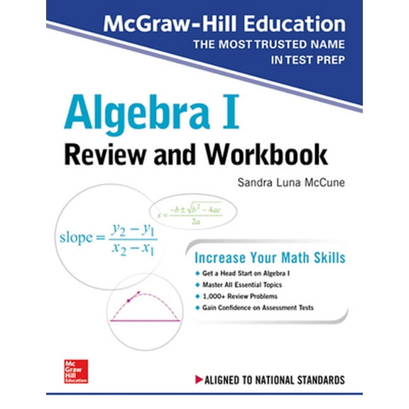 Pre-Owned McGraw-Hill Education Algebra I Review and Workbook (Paperback) 1260128946 9781260128949