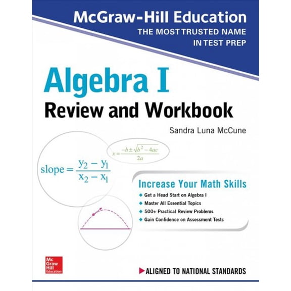 Pre-Owned McGraw-Hill Education Algebra I Review and Workbook (Paperback) 1260128946 9781260128949