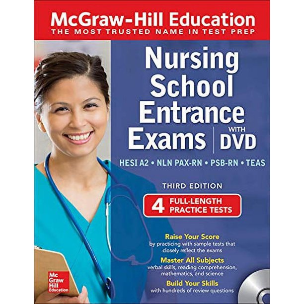 McGrawHill Education Nursing School Entrance Exams with DVD, Third