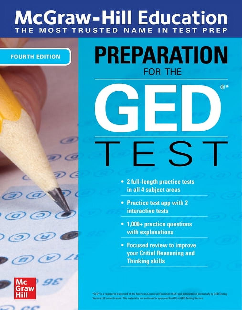 MCGRAW HILL McGraw-Hill Education Preparation for the GED Test, Fourth Edition, (Paperback)