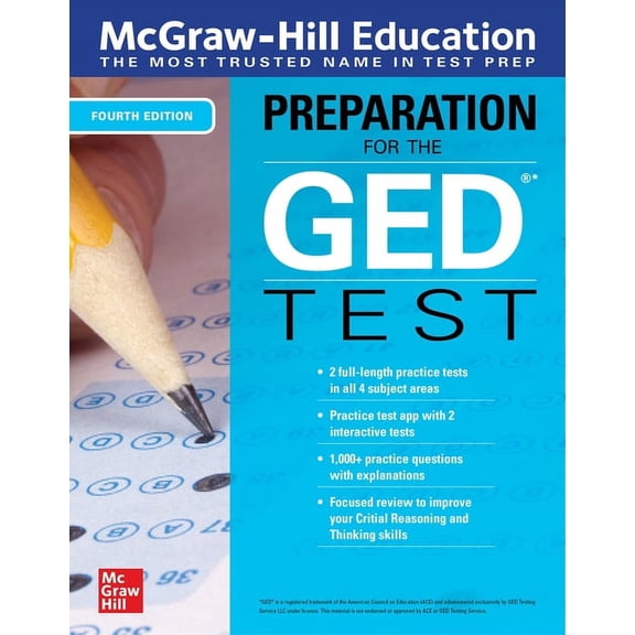 McGraw-Hill Education Preparation for the GED Test, Fourth Edition, (Paperback)