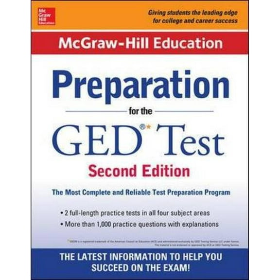 Pre-Owned McGraw-Hill Education Preparation for the GED Test 2nd Edition (Paperback) 0071847200 9780071847209