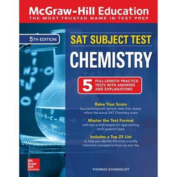 Pre-Owned McGraw-Hill Education SAT Subject Test Chemistry, Fifth Edition (Paperback) 1260135365 9781260135367