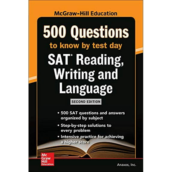 Pre-Owned McGraw Hills 500 SAT Reading, Writing and Language Questions to Know by Test Day, Second Edition (Paperback) 1260135535 9781260135534