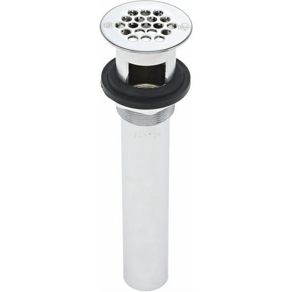 McGuire ECO-LINE 1-1/4 in. x 6 in. 17-Gauge Drain Strainer Cast Brass Open Grid PO Plug Chrome Plated