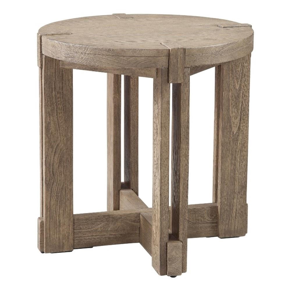 McGuire Rustic Farmhouse End Table in Natural Mindi Wood - Walmart.com