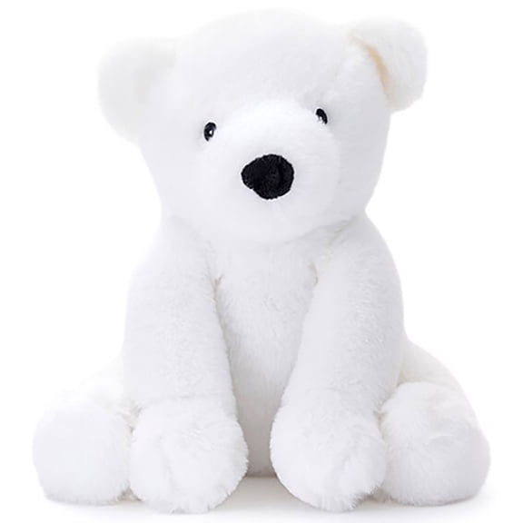 McHugs: Forest Series - Joa Bear - 9.8" White Fuzzy Stuffed Animal Plush, Soft Weighted Cuddle Toy, Cozy Comfort Play-Nap Companion, Baby-Toddler-Kids