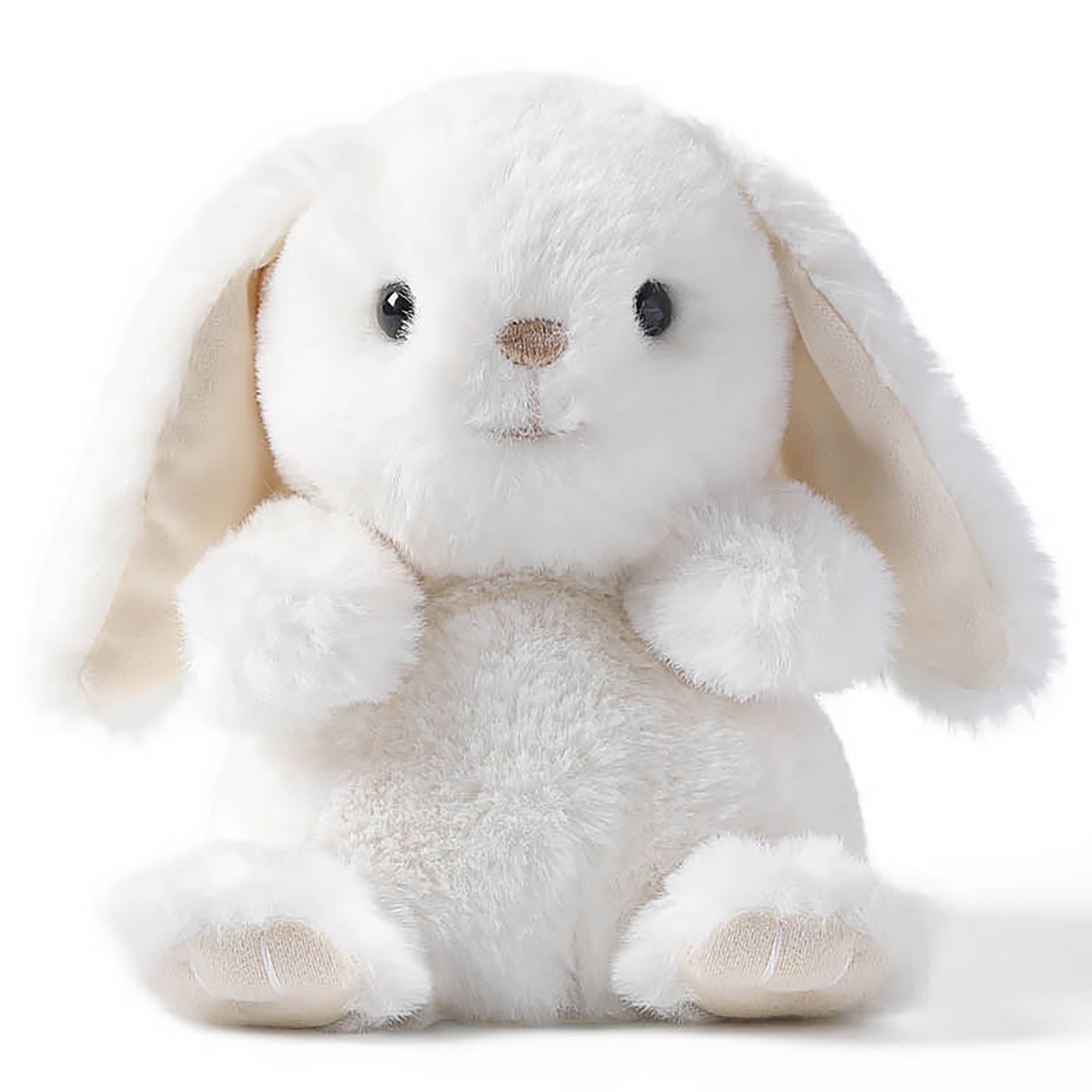 McHugs: Lazy Mini Comfort - Leveret Bunny - 6" White Stuffed Animal Plush, Soft Weighted Cuddle Toy, Cozy Comfort Play-Nap Companion, Baby-Toddler-Kid