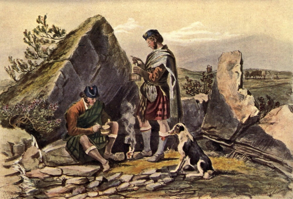 McIans Highlanders at Home 1900 Drovers Canvas Art - Robert R McIan (18 x 24)