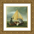 thumbnail image 1 of McInnes, DD 12x12 Gold Ornate Wood Framed with Double Matting Museum Art Print Titled - The Voyage of The Antipodean, 1 of 4