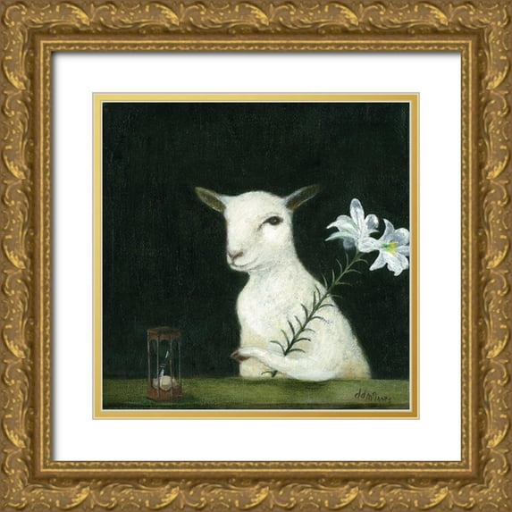 McInnes, DD 26x26 Gold Ornate Wood Framed with Double Matting Museum Art Print Titled - Portrait of a Young Man