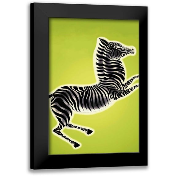 McIntosh, Frank 11x14 Black Modern Framed Museum Art Print Titled - Zebra, 1933