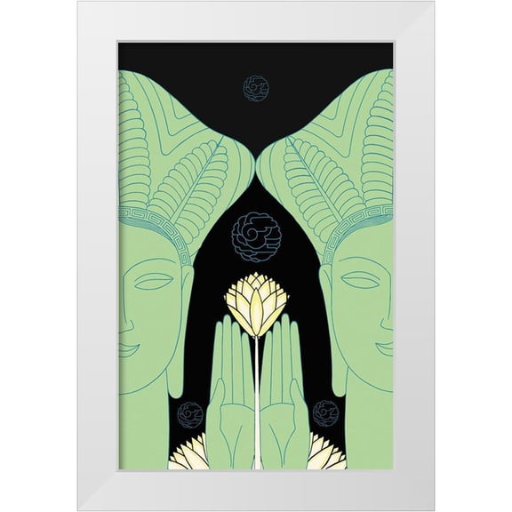 McIntosh, Frank 17x24 White Modern Wood Framed Museum Art Print Titled - Jade Goddess Images, 1927