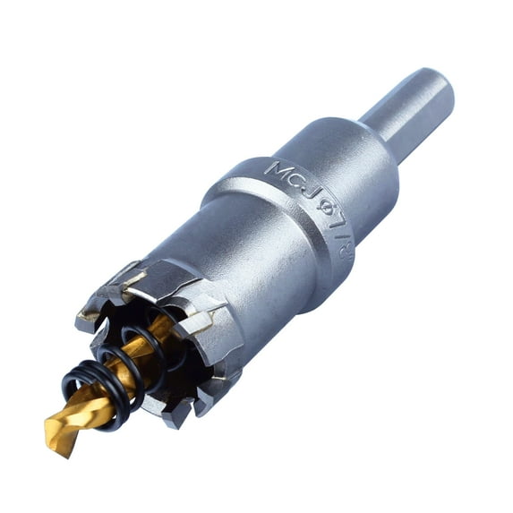 McJ Tools 3/4" TCT Hole Saw Long for Stainless Steel Cutting, Thick Metal Cutting, Ideal for Electricians, Plumbers, Mechanicians, Metal workshops