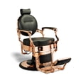 thumbnail image 1 of McKINLEY Vintage Barber Chair, Reclining Heavy Duty Barber Chair, Black Seat Rose Gold Frame, 1 of 4