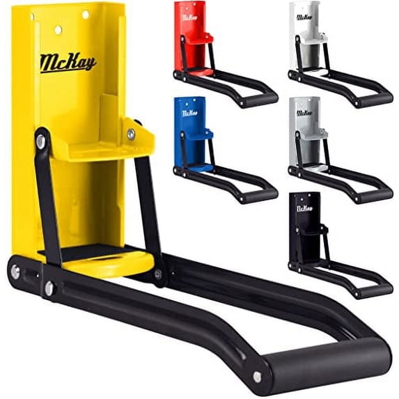 Mckay 16 Oz. Metal Can Crusher, Heavy-Duty Wall Mounted Smasher for Aluminum Seltzer, Soda, Beer Cans and Bottles for Recycling with Built-In Bottle Opener, Home Gadgets for Memorial Day - Yellow