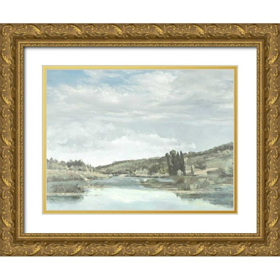 McKee, Christy 18x15 Gold Ornate Wood Framed with Double Matting Museum Art Print Titled - On the Water