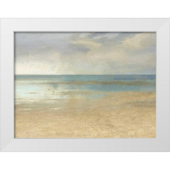 McKee, Christy 24x19 White Modern Wood Framed Museum Art Print Titled - Pastel Seascape I