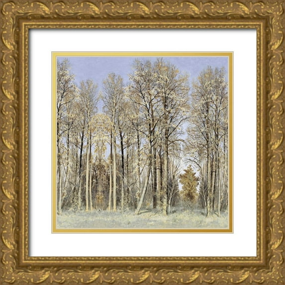 McKee, Christy 26x26 Gold Ornate Wood Framed with Double Matting Museum Art Print Titled - Entrance to the Woods