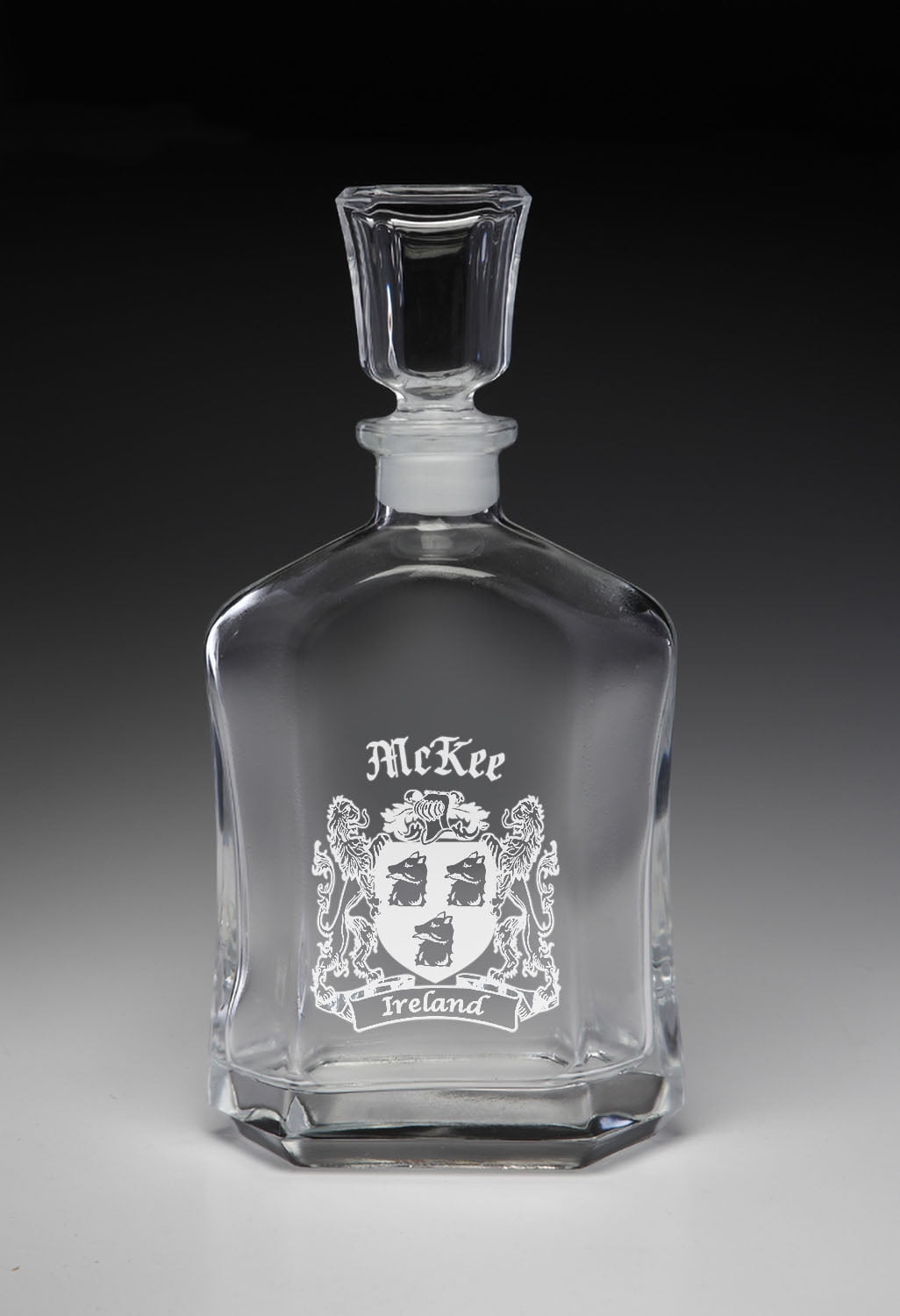 McKee Irish Coat of Arms Whiskey Decanter (Sand Etched) - Walmart.com