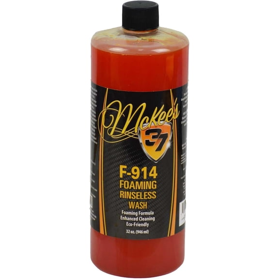 McKee's 37 F-914 Foaming Rinseless Wash (Powerful Rinseless & Waterless Car Wash For a Super Clean No Rinse Wash & Shine)