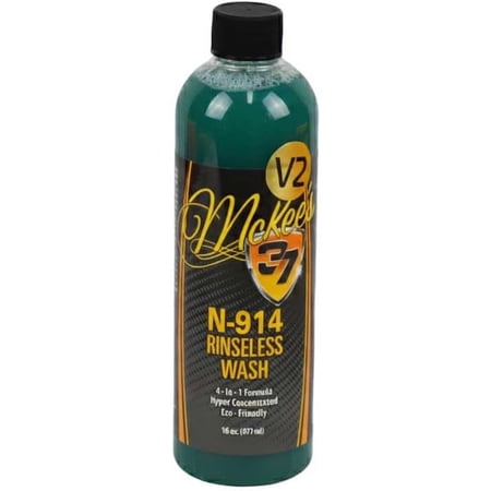 McKee's 37 - N-914 Rinseless Wash V2 | Fast & Easy Rinseless Car Wash, Powerful Car Soap, Safe for All Finishes, No Hose Needed (16 oz)