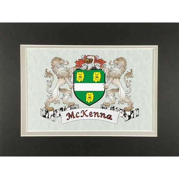 McKenna Irish Coat of Arms Print - Frameable 9" x 12"