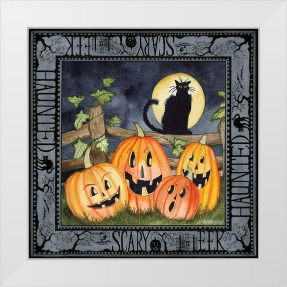 McKenna, Kathleen Parr 12x12 White Modern Wood Framed Museum Art Print Titled - Haunting Halloween Night I