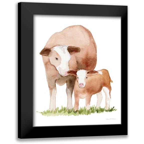 McKenna, Kathleen Parr 12x14 Black Modern Framed Museum Art Print Titled - Life on the Farm Animal Element I