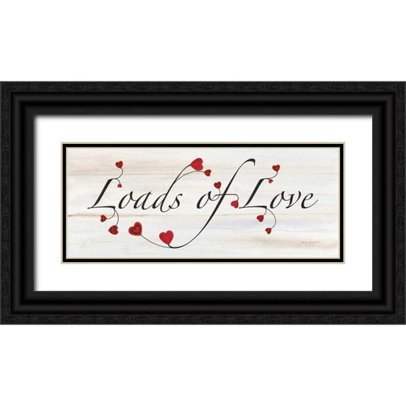 McKenna, Kathleen Parr 14x8 Black Ornate Wood Framed with Double Matting Museum Art Print Titled - Rustic Valentine Saying II