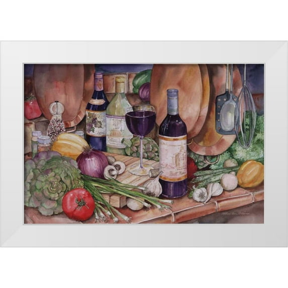 McKenna, Kathleen Parr 18x13 White Modern Wood Framed Museum Art Print Titled - Gourmet Night