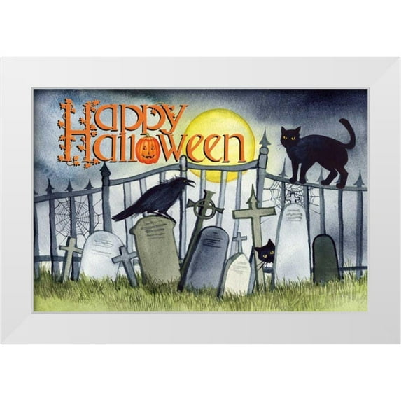 McKenna, Kathleen Parr 18x13 White Modern Wood Framed Museum Art Print Titled - Haunting Halloween Night V