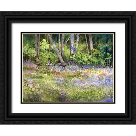 McKenna, Kathleen Parr 18x15 Black Ornate Wood Framed with Double Matting Museum Art Print Titled - Springtime Woods