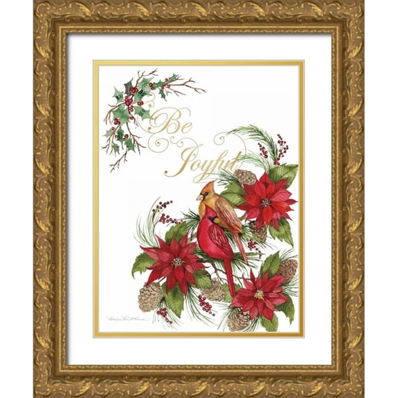 McKenna, Kathleen Parr 19x24 Gold Ornate Wood Framed with Double Matting Museum Art Print Titled - Holiday Happiness VI