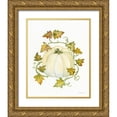 thumbnail image 1 of McKenna, Kathleen Parr 20x24 Gold Ornate Wood Framed with Double Matting Museum Art Print Titled - Pumpkin and Vines III, 1 of 4