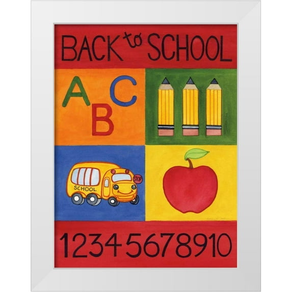 McKenna, Kathleen Parr 25x32 White Modern Wood Framed Museum Art Print Titled - Back to School